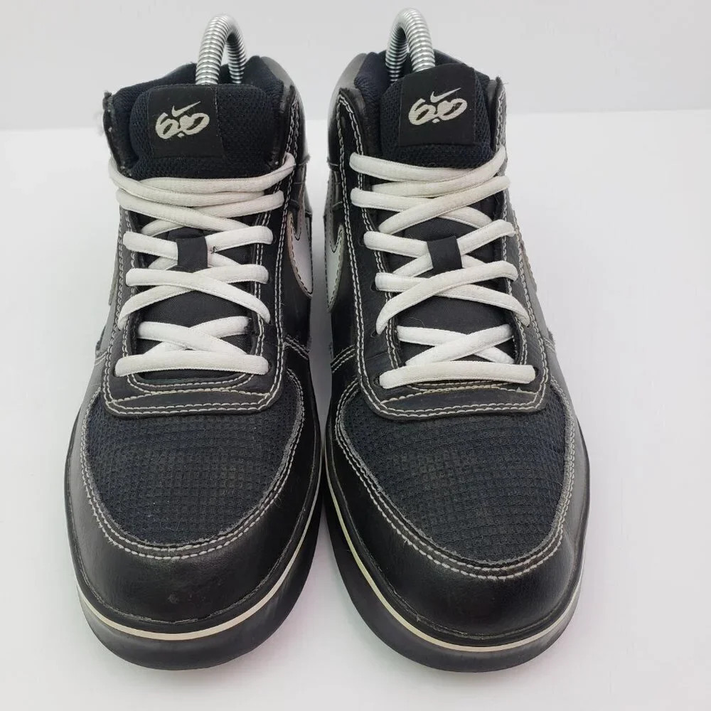Nike Ruckus Mid Kids Size 6.5Y Womens Sz 8 Black White Sneaker Shoes 434691-003